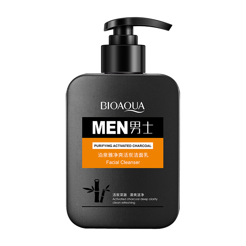 泊泉雅酷爽活炭洁面乳男士洗面奶168g